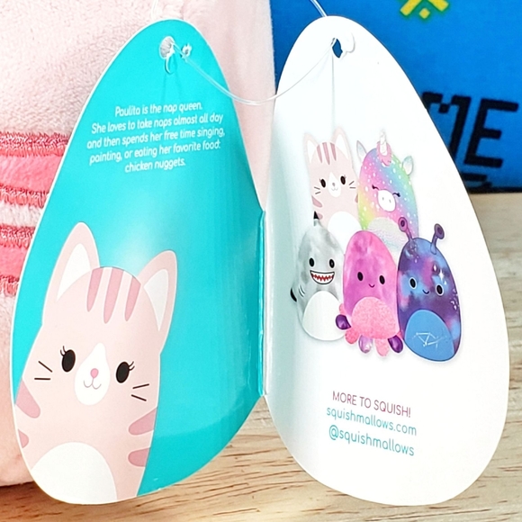 Squishmallow Paulita the Pink Tabby Cat 5" UltraSoft Stuffed Plush Toy NWT - Picture 11 of 12